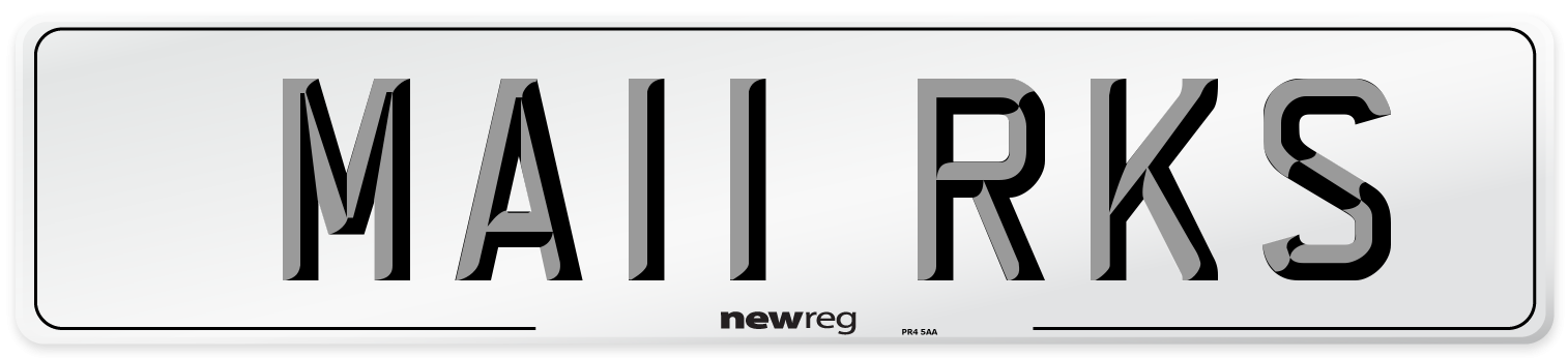 MA11 RKS Number Plate from New Reg